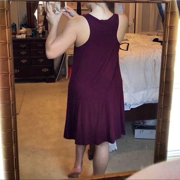 maroon cotton dress - Picture 2 of 3